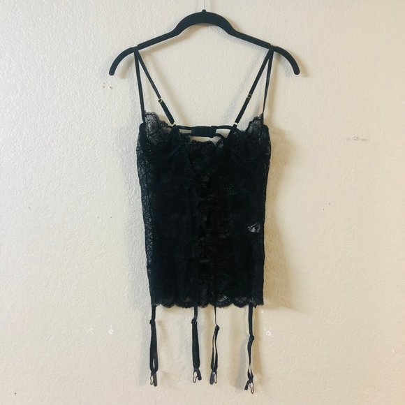 Dallianse Daiana Corset with Matching Open-Crotch Panty Set (Black, OS) - Picture 8 of 16